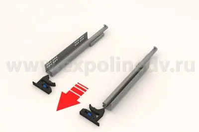 Комплекты направляющих Hettich скрытого монтажа комплект направляющих скрытого монтажа hettich quadro v6-p, 350мм, с функцией выдвижения push to open