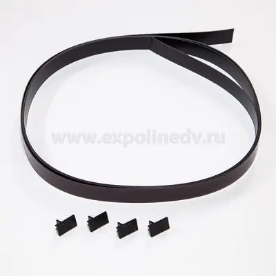 Система SlideLine M декоративный профиль гибкий slide line m, l2500, h-16 под приклеивание, черный 