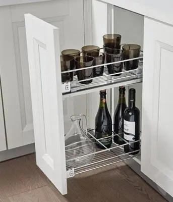 Кухонные корзины, бутылочницы бутылочница в базу 450 мм chianti с доводчиком, хром