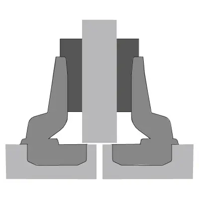 Петли мебельные Hettich (Германия) петля hettich полунакладная 110° slide-on, без доводчика