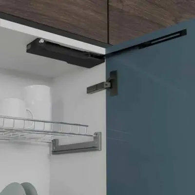 Газлифты, механизмы JET механизм открывания фасада от нажатия  jet touch, нагрузка до 20 кг черный 