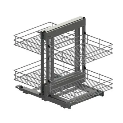 Решение для угловых тумб волшебный уголок maxima classic в модуль 800 мм, выдвижной, правый, графит