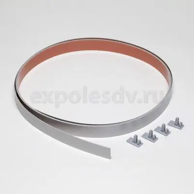 Система SlideLine M декоративный профиль гибкий slide line m, 2500мм, h-18 под приклеивание, серебристый