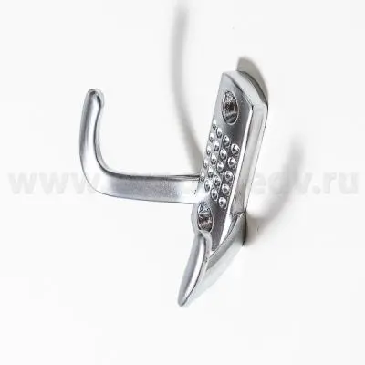Крючки для одежды крючок 2х рожковый, матовый хром
