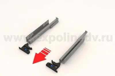 Комплекты направляющих Hettich скрытого монтажа комплект направляющих скрытого монтажа hettich quadro v6-p, 300мм, с функцией выдвижения push to open