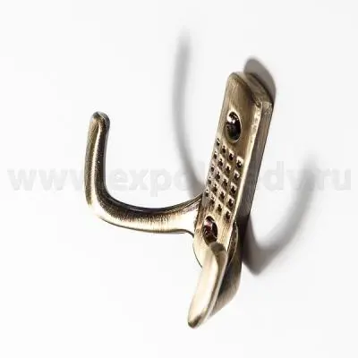 Крючки для одежды крючок 2х рожковый, античная бронза