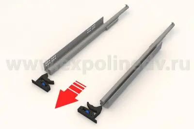 Комплекты направляющих Hettich скрытого монтажа комплект направляющих скрытого монтажа hettich quadro v6-p, 550мм, с функцией выдвижения push to open