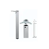 Опоры кухонные опора регулируемая h 710 мм, 60*60, хром матовый