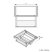 Наполнение серия ELITE полка для обуви gtv elite 560*490*175мм с доводчиком, белая