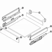 Ящики Matrix Box S выдвижной ящик matrix box s, с доводчиком, nl-450*84мм (1 кругл. рейлинг), серый