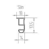 SLIM/FIT пв профиль вертикальный slim 5600мм шампань браш absolut