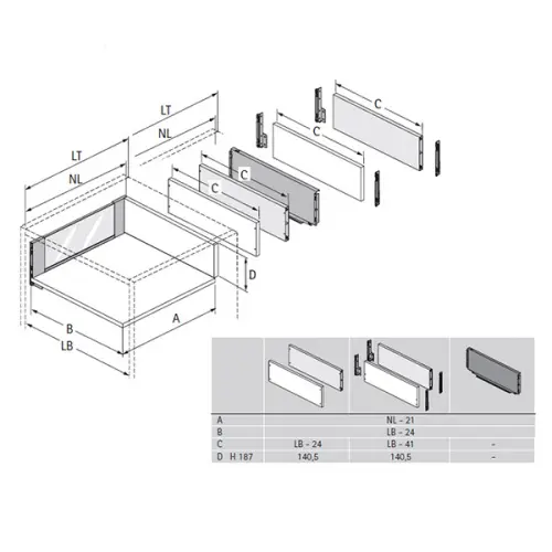 Комплекты ящиков Avantech You комплект ящика avantech you inlay nl-450*187мм, silent system, белый