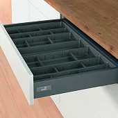 Кухонные органайзеры Hettich кухонный органайзер orgatray 590 для atira, гл. 470мм, шир. 807мм, в базу на 900мм, антрацит