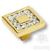 Ручки 0771-003-2 ручка мебельная современная классика с кристаллами swarovski, глянцевое золото