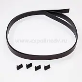 Система SlideLine M декоративный профиль гибкий slide line m, l2500, h-16 под приклеивание, черный 