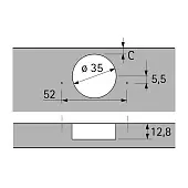 Петли мебельные Hettich (Германия) петля hettich intermat -30°, без доводчика