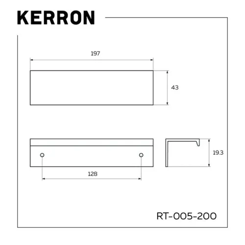 Ручки мебельные разные ручка мебельная kerron rt-005 торцевая, 200мм, черный матовый