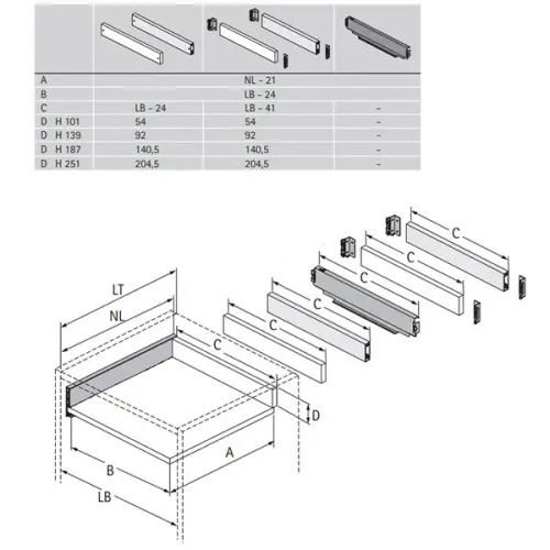 Комплекты ящиков Avantech You комплект ящика avantech you nl-450*101мм, silent system, белый