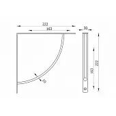 Полкодержатели полкодержатель 207w, 222x222x30мм, матовый хром 