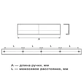 Ручки ручка мебельная zephir 4x250мм, никель