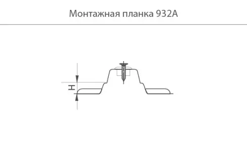 Комплектующие монтажная планка jet (h=0мм) для петли без пружины 303