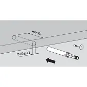 Подъемники поворотные подъемник dtc top stay sq new push (250-500мм), индекс 1060-2450, белый