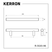 Ручки мебельные разные ручка мебельная kerron r-3020, 96мм, черный матовый (12мм)