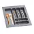 Кухонные органайзеры Hettich кухонный органайзер orgatray 440, гл. 441-520мм, шир. 401-450мм, в базу на 500мм, антрацит