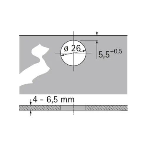 Петли мебельные Hettich (Германия) петля hettich intermat для стекол угол 95°, накладная