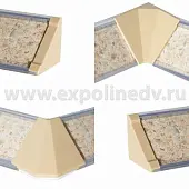 Бортик прозрачный комплект заглушек для прозрачного бортика, бежевый