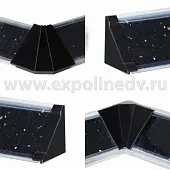 Бортик прозрачный комплект заглушек для прозрачного бортика, чёрный