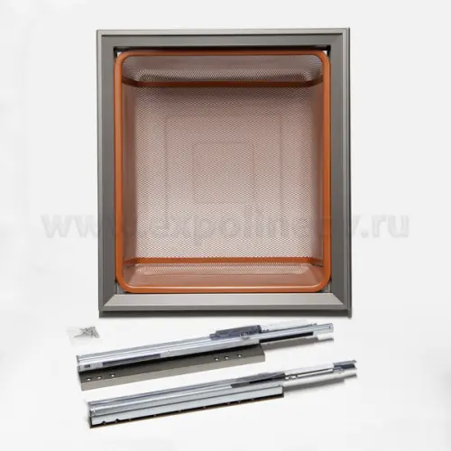 Наполнение New корзина для шкафов сетчатая 764*469*65мм с доводчиком, серый