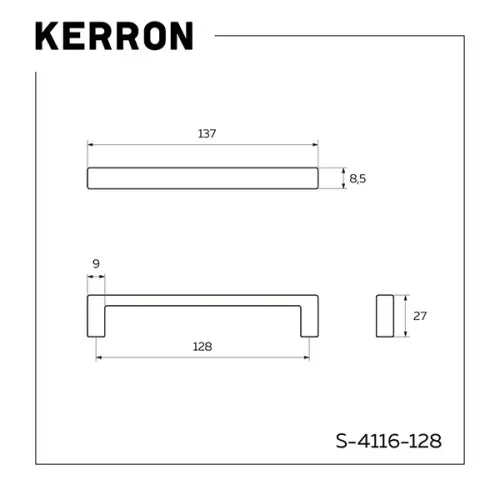 Ручки мебельные разные ручка мебельная kerron s-4116, 128мм, черный матовый