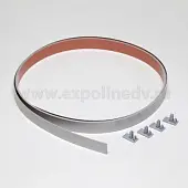 Система SlideLine M декоративный профиль гибкий slide line m, 2500мм, h-18 под приклеивание, серебристый