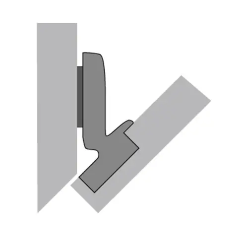 Петли мебельные Hettich Комплекты (Германия) петля hettich intermat -45° без доводчика, d1,5 (евровинты)