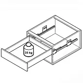 Ящики Matrix Box S выдвижной ящик matrix box s, с доводчиком, nl-400*84мм (2 квадр. рейлинга), серый