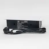 Розетки блок розеток выдвижной горизонт, 2 euro, 2 usb, 250в, 2700w, белый, 2 м
