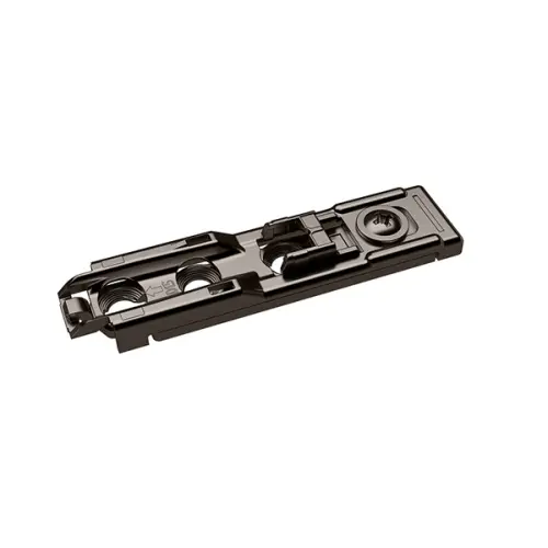 Петли мебельные Hettich (Германия) монтажная планка линейная, d1,5, с эксцентриком, черный обсидиан
