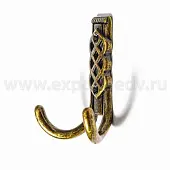 Крючки крючок 2х рожковый, античная бронза