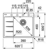 Мойки Franke Fragranite мойка кухонная franke centro модель cng 611/211-62 tl, r, оникс