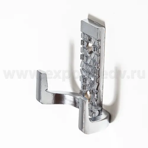 Крючки для одежды крючок 2х рожковый, матовый хром