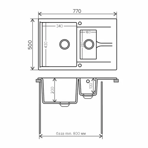 Мойки Polygran мойка кухонная polygran модель brig 770 серый