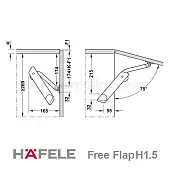 Подъемники поворотные подъемный механизм  free flap h1.5 серия d, белый