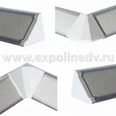 Бортик прозрачный комплект заглушек для прозрачного бортика, белый