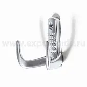 Крючки для одежды крючок 2х рожковый, матовый хром