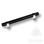 Ручки Brass Модерн 765-128-chrome-black ручка мебельная модерн, 128мм, глянцевый хром с чёрной вставкой