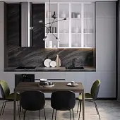 Стеновая панель ДСП SLOTEX стеновая панель azurita black, slotex 4200х600х10 мм