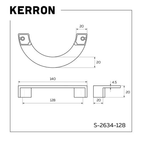 Ручки мебельные разные ручка мебельная kerron s-2634, 128мм, черный матовый