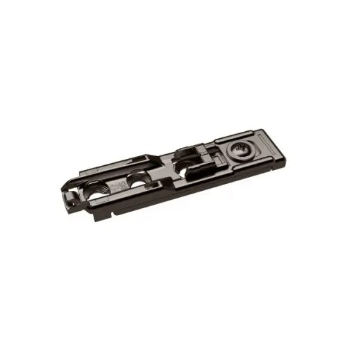 Петли мебельные Hettich (Германия) монтажная планка линейная, d3, с эксцентриком, черный обсидиан