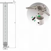Опоры кухонные опора регулируемая h 1100 мм, хром